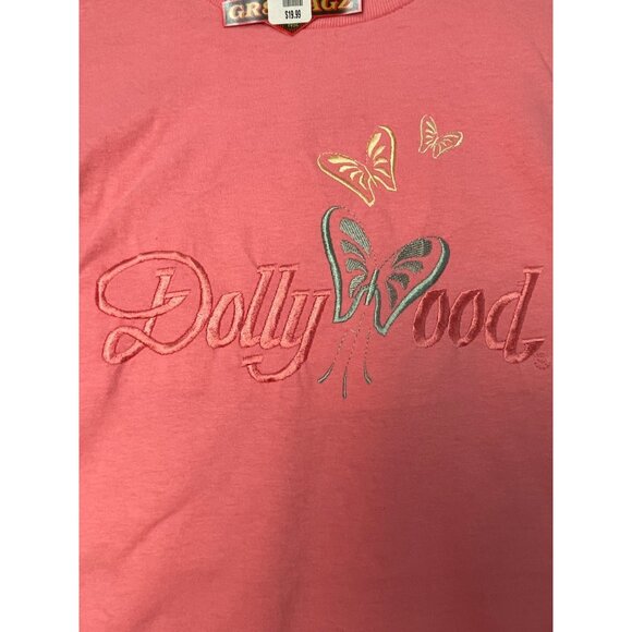 Anvil Women's Pre-Shrunk BFLT Tee GR8 Ragz NSE Large Dolly Wood Pink Shirt VTG - Picture 4 of 7